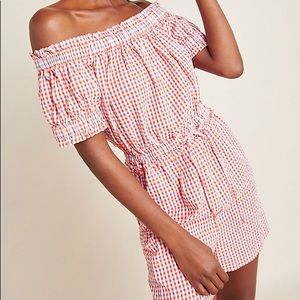 NWT Anthropologie Gingham Romper